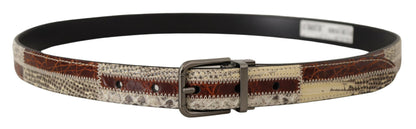 Dolce & Gabbana Multicolor Patchwork Snakeskin Belt Dolce & Gabbana