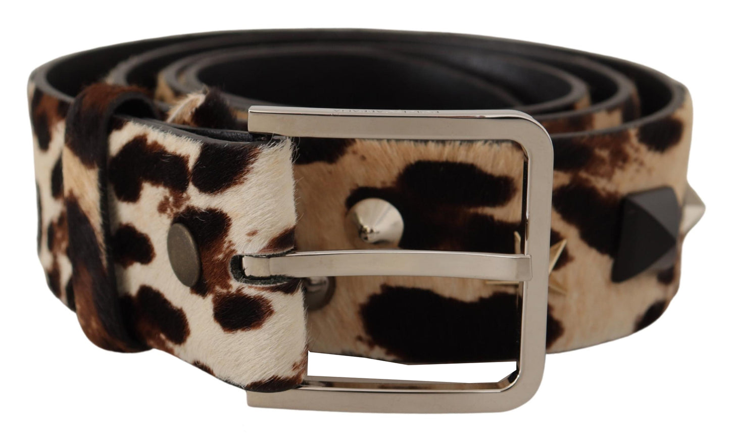 Dolce & Gabbana Elegant Leopard Print Leather Belt Dolce & Gabbana