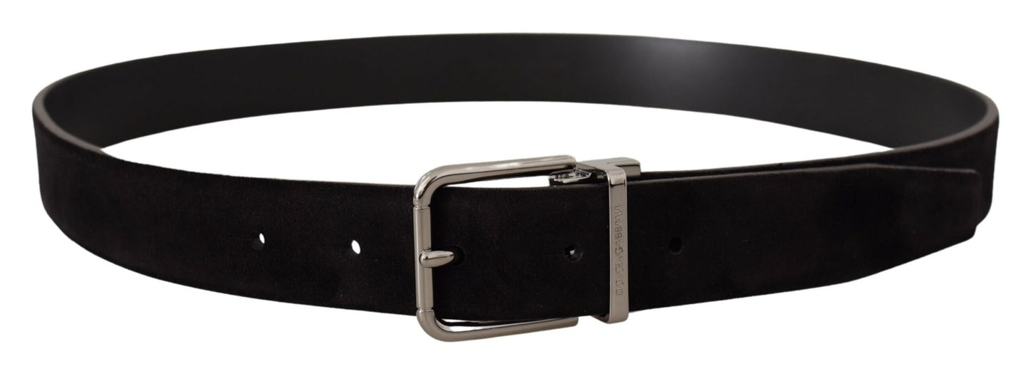 Dolce & Gabbana Elegant Black Leather Grosgrain Belt Dolce & Gabbana