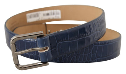 Dolce & Gabbana Elegant Genuine Crocodile Leather Belt Dolce & Gabbana