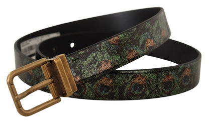 Dolce & Gabbana Elegant Black Grosgrain Leather Belt Dolce & Gabbana