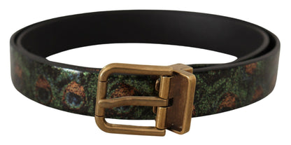 Dolce & Gabbana Elegant Black Grosgrain Leather Belt Dolce & Gabbana