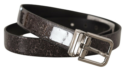 Dolce & Gabbana Sleek Grosgrain Leather Belt with Metal Buckle Dolce & Gabbana