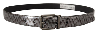 Dolce & Gabbana Sleek Italian Leather Belt in Sophisticated Gray Dolce & Gabbana