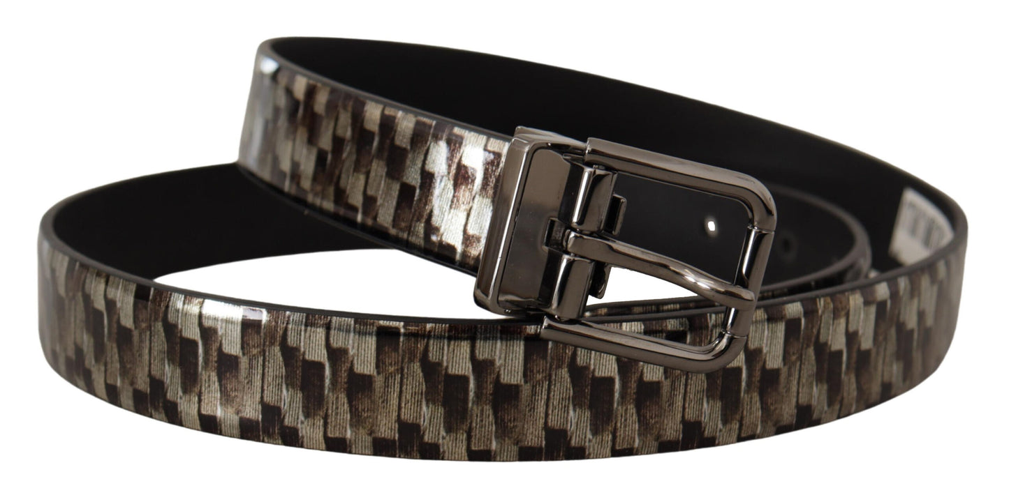 Dolce & Gabbana Elegant Leather Silver Buckle Belt Dolce & Gabbana