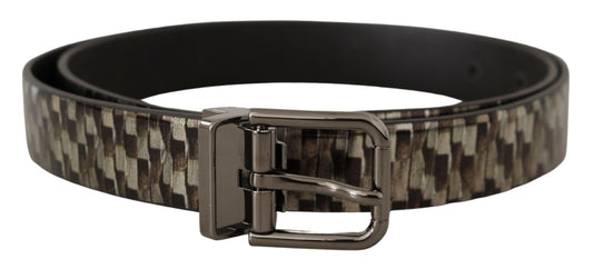 Dolce & Gabbana Elegant Leather Silver Buckle Belt Dolce & Gabbana