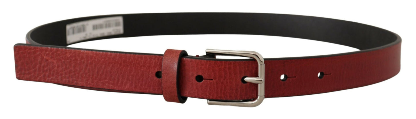 Dolce & Gabbana Elegant Maroon Italian Leather Belt Dolce & Gabbana