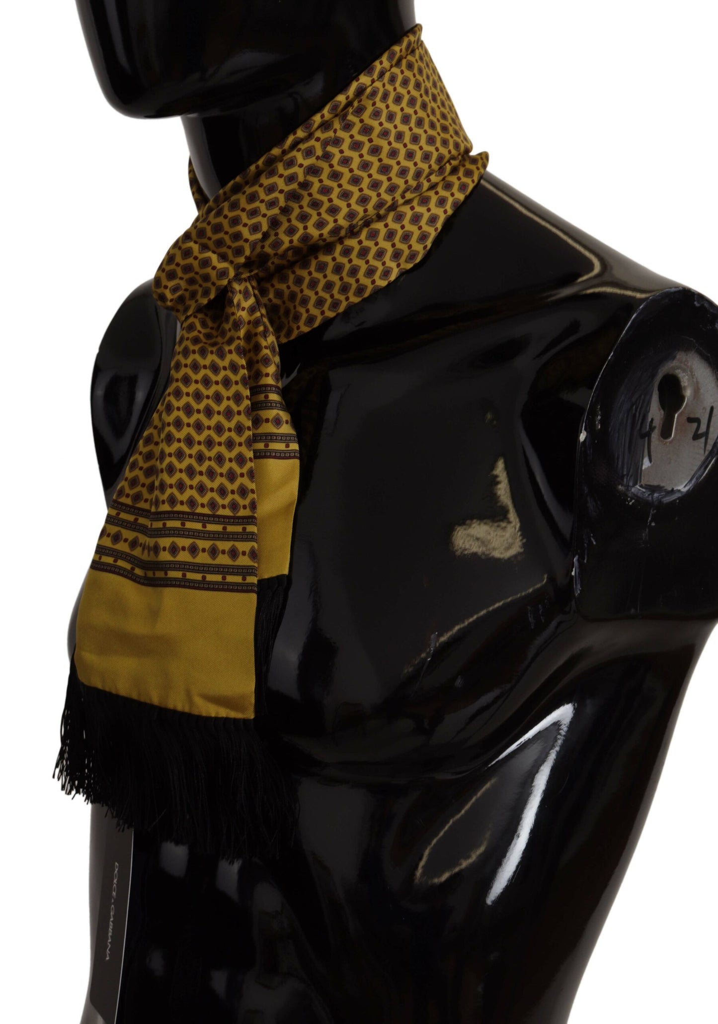 Dolce & Gabbana Elegant Yellow Silk Men's Scarf Dolce & Gabbana