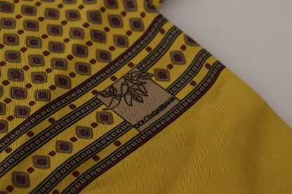 Dolce & Gabbana Elegant Yellow Silk Men's Scarf Dolce & Gabbana