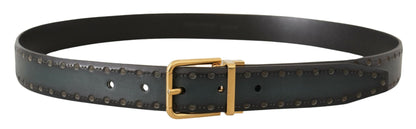 Dolce & Gabbana Emerald Elegance Leather Belt Dolce & Gabbana