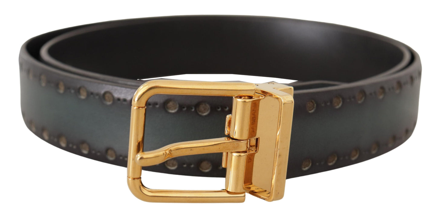 Dolce & Gabbana Emerald Elegance Leather Belt Dolce & Gabbana