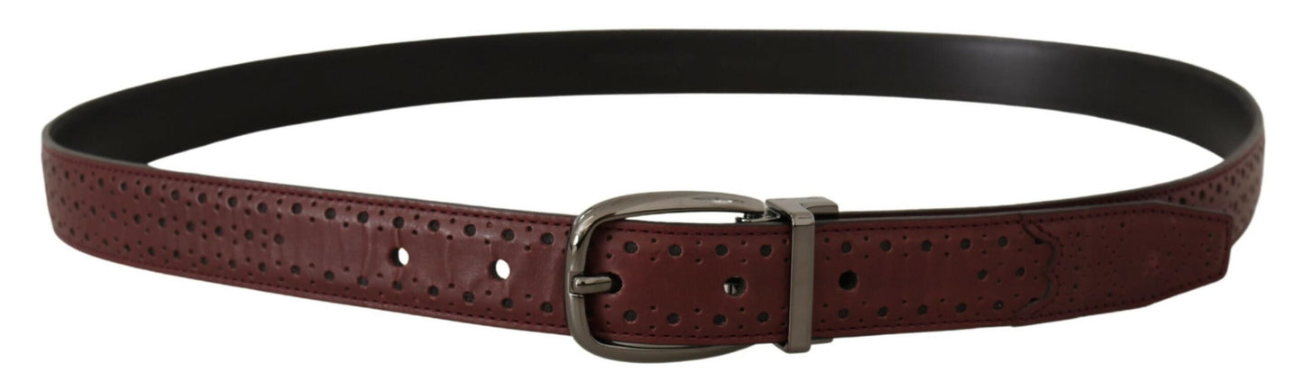 Dolce & Gabbana Elegant Leather Belt with Metal Buckle Dolce & Gabbana