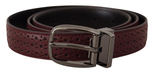 Dolce & Gabbana Elegant Leather Belt with Metal Buckle Dolce & Gabbana