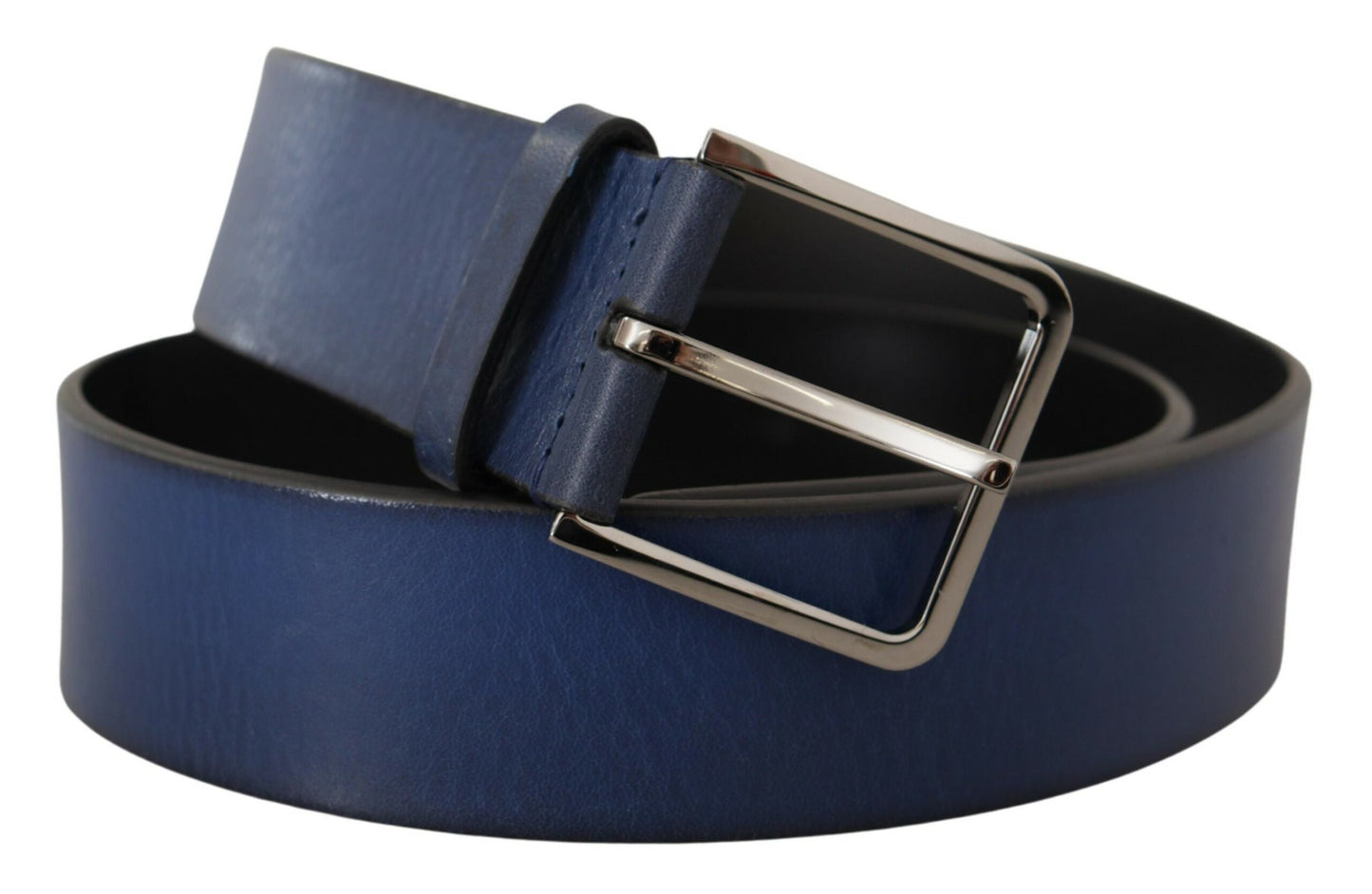 Dolce & Gabbana Elegant Italian Leather Belt in Blue Dolce & Gabbana