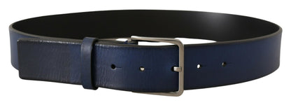 Dolce & Gabbana Elegant Italian Leather Belt in Blue Dolce & Gabbana