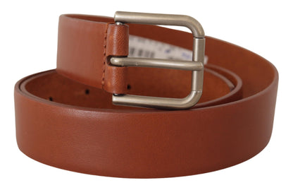 Dolce & Gabbana Elegant Leather Belt with Metal Buckle Dolce & Gabbana