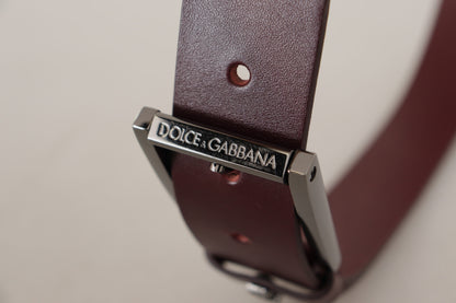 Dolce & Gabbana Elegant Brown Leather Designer Belt Dolce & Gabbana