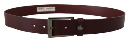 Dolce & Gabbana Elegant Brown Leather Designer Belt Dolce & Gabbana