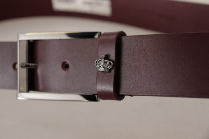 Dolce & Gabbana Elegant Brown Leather Designer Belt Dolce & Gabbana