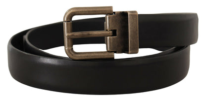 Dolce & Gabbana Elegant Black Calf Leather Belt Dolce & Gabbana