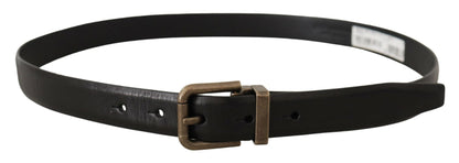 Dolce & Gabbana Elegant Black Calf Leather Belt Dolce & Gabbana