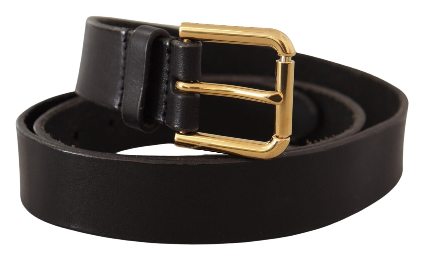 Dolce & Gabbana Elegant Leather Belt with Metal Buckle Dolce & Gabbana