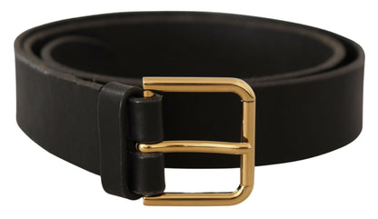 Dolce & Gabbana Elegant Leather Belt with Metal Buckle Dolce & Gabbana