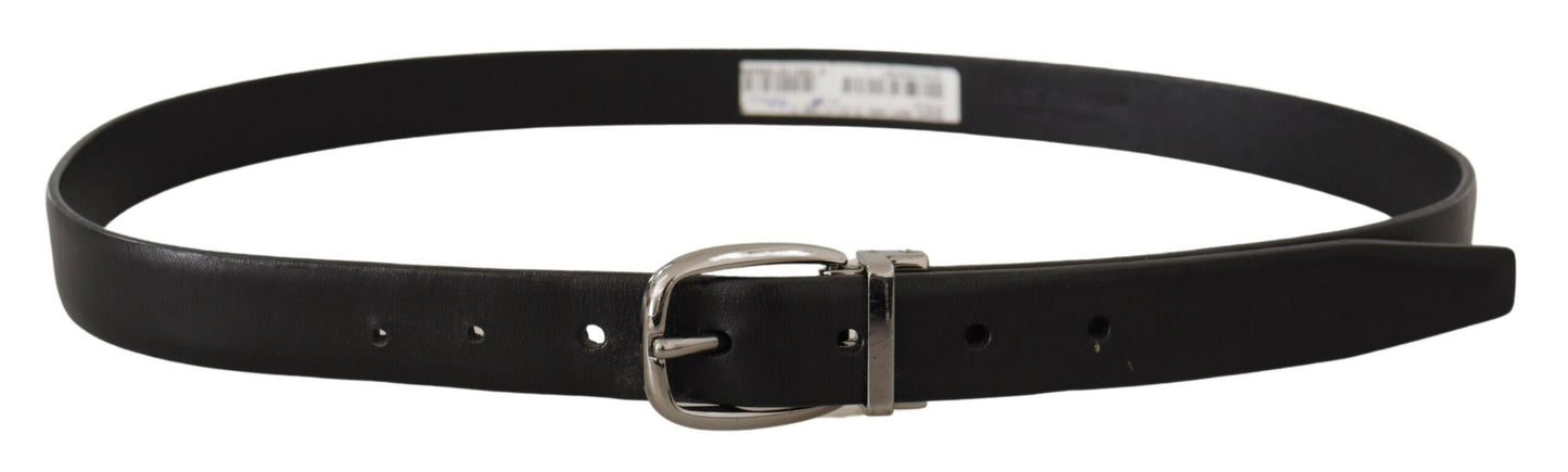 Dolce & Gabbana Elegant Black Leather Designer Belt Dolce & Gabbana