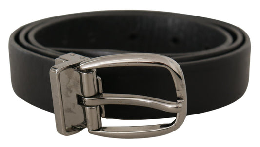 Dolce & Gabbana Elegant Black Leather Designer Belt Dolce & Gabbana