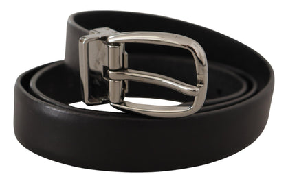 Dolce & Gabbana Elegant Black Leather Designer Belt Dolce & Gabbana