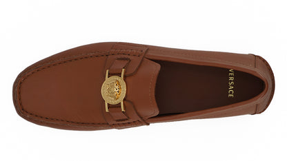 Versace Elegant Medusa-Embossed Leather Loafers Versace