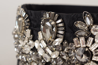 Dolce & Gabbana Elegant Rhinestone-Embellished Silk Belt Dolce & Gabbana