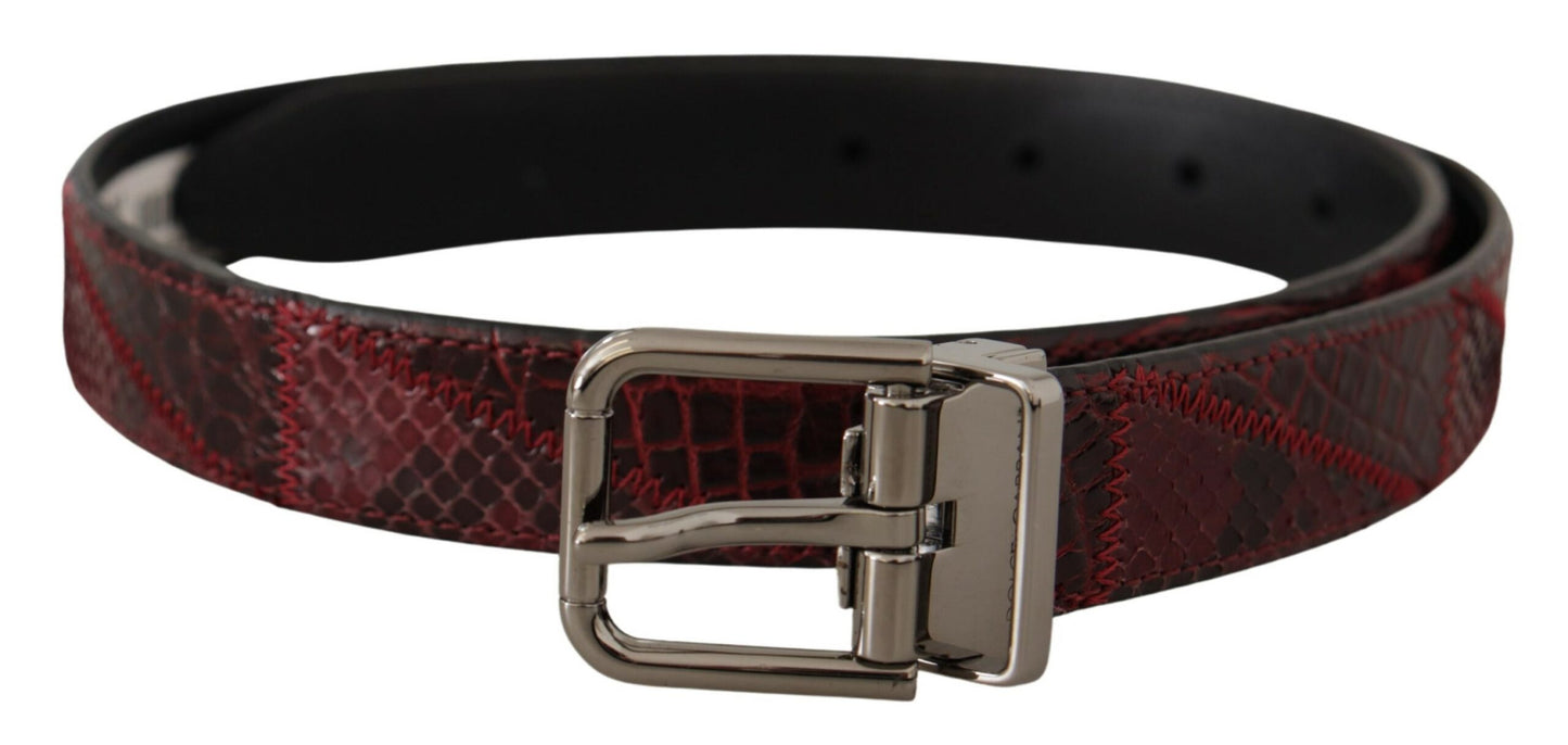 Dolce & Gabbana Elegant Red Exotic Leather Belt Dolce & Gabbana