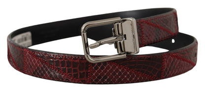 Dolce & Gabbana Elegant Red Exotic Leather Belt Dolce & Gabbana