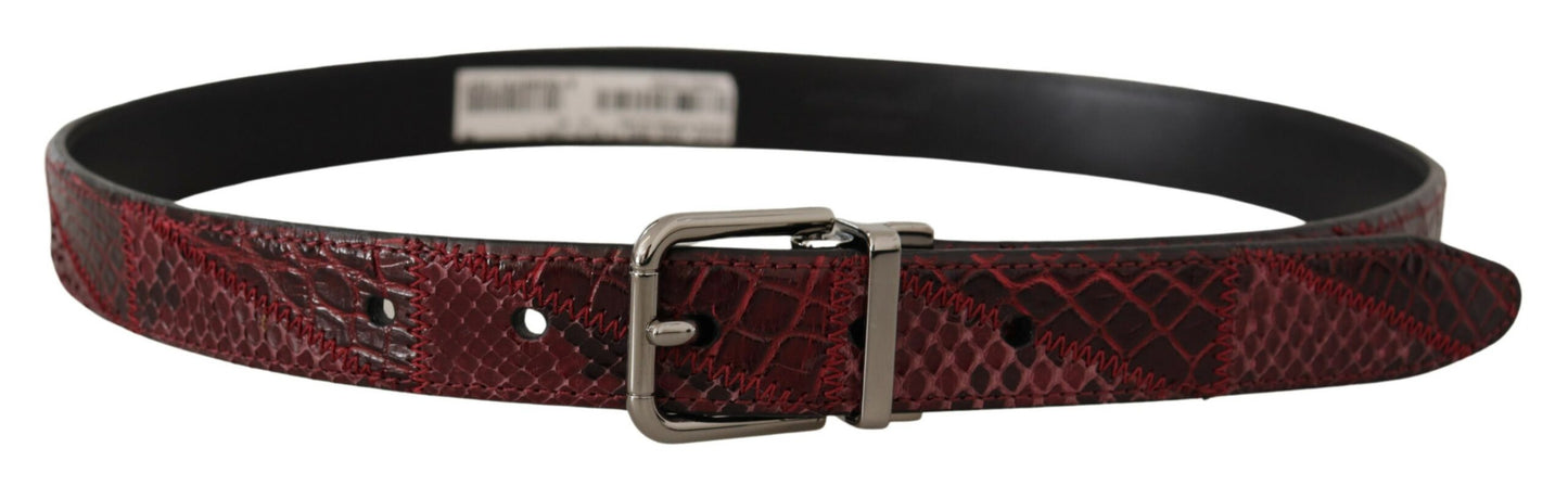 Dolce & Gabbana Elegant Red Exotic Leather Belt Dolce & Gabbana