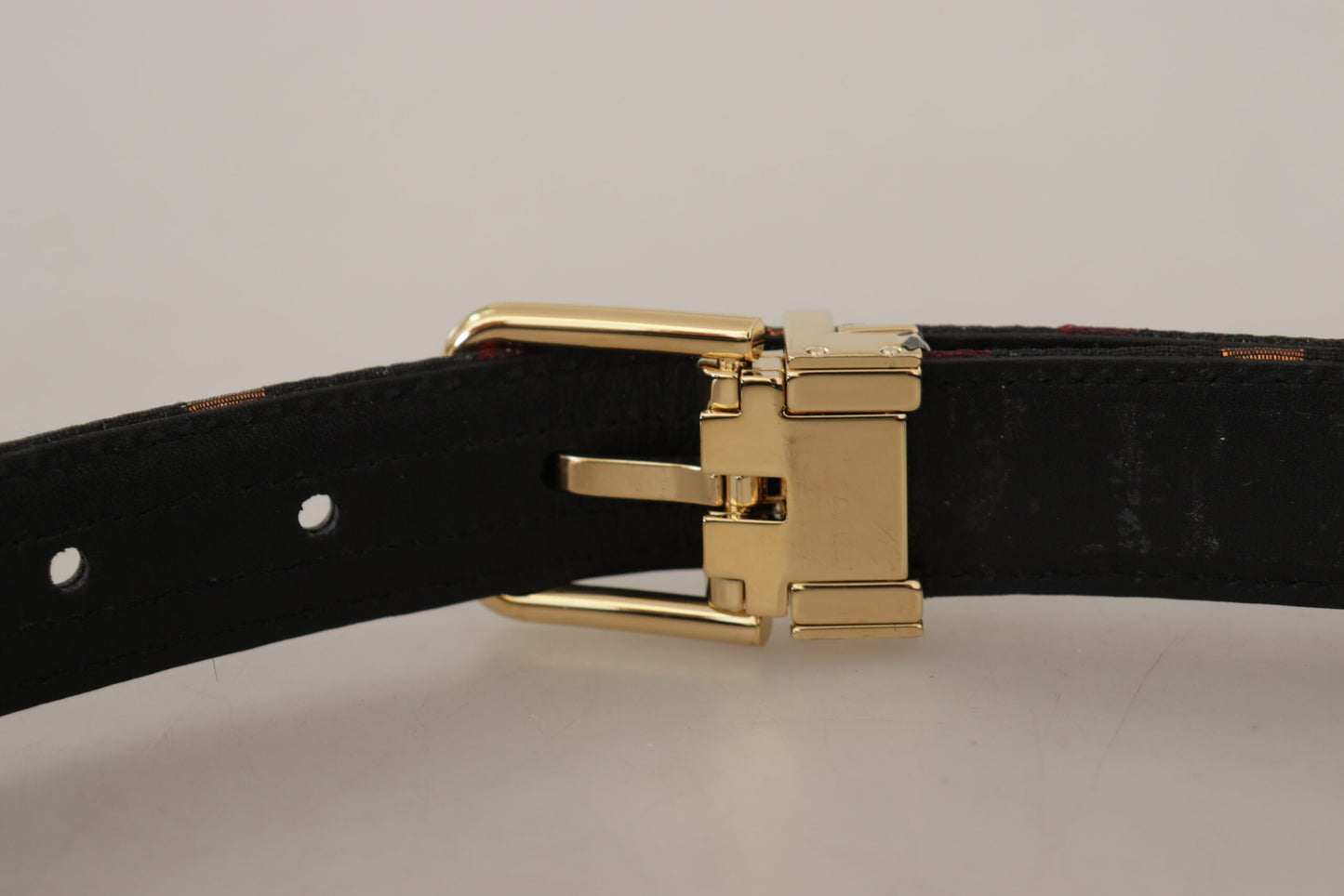 Dolce & Gabbana Multicolor Leather Belt with Gold Buckle Dolce & Gabbana