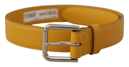 Dolce & Gabbana Elegant Leather Belt in Sunshine Yellow Dolce & Gabbana