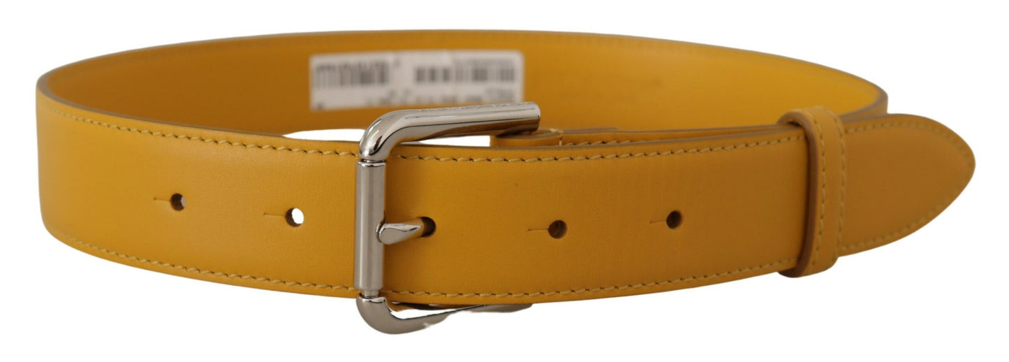 Dolce & Gabbana Elegant Leather Belt in Sunshine Yellow Dolce & Gabbana