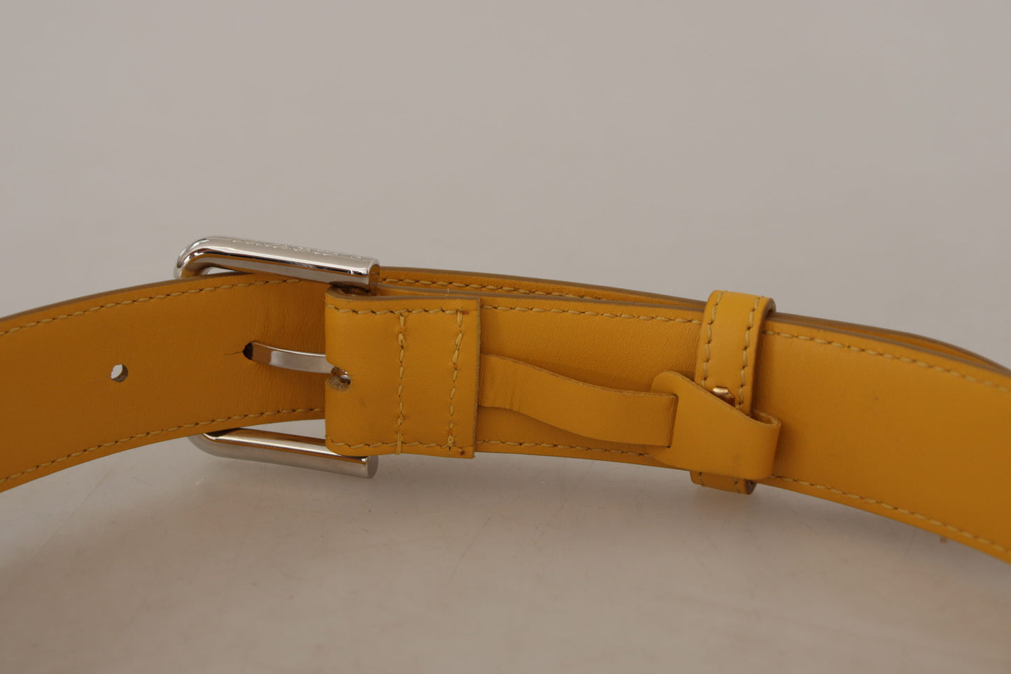 Dolce & Gabbana Elegant Leather Belt in Sunshine Yellow Dolce & Gabbana