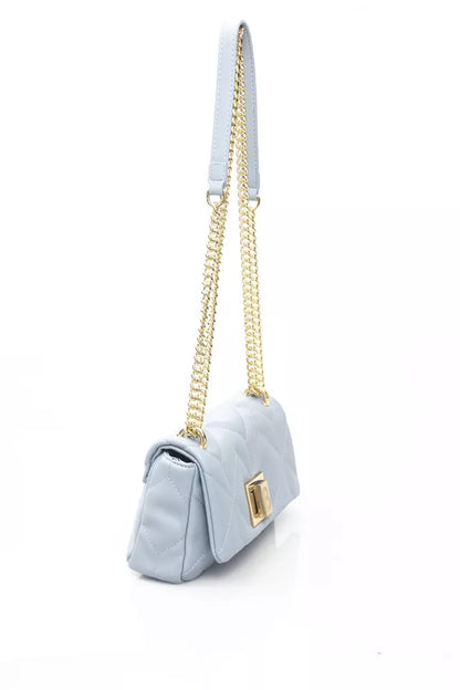 Baldinini Trend Elegant Light Blue Shoulder Bag with Golden Accents Baldinini Trend