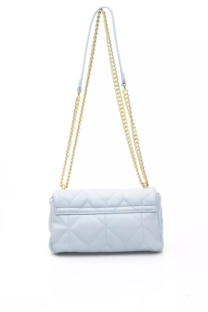 Baldinini Trend Elegant Light Blue Shoulder Bag with Golden Accents Baldinini Trend