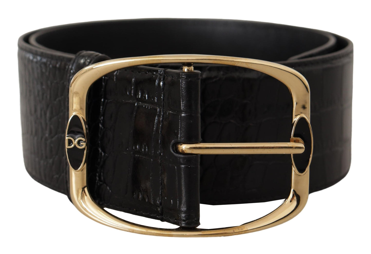 Dolce & Gabbana Elegant Black Leather Logo Belt Dolce & Gabbana