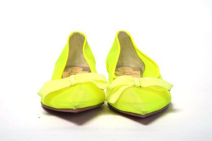 Christian Louboutin Fluro Yellow Flat Point Toe Shoe Christian Louboutin