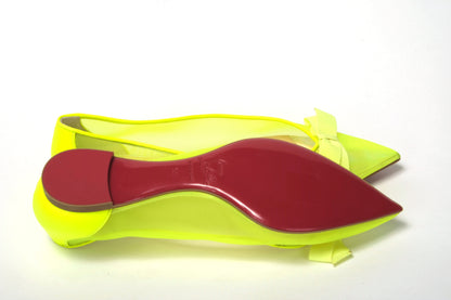 Christian Louboutin Fluro Yellow Flat Point Toe Shoe Christian Louboutin