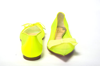 Christian Louboutin Fluro Yellow Flat Point Toe Shoe Christian Louboutin