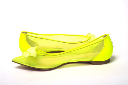 Christian Louboutin Fluro Yellow Flat Point Toe Shoe Christian Louboutin