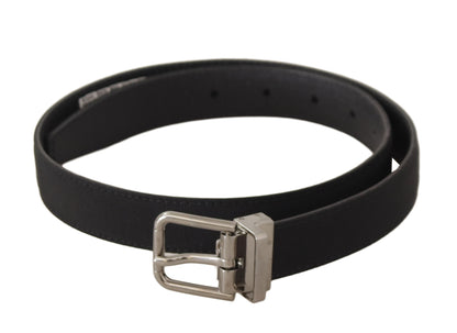 Dolce & Gabbana Elegant Black Canvas & Leather Belt Dolce & Gabbana