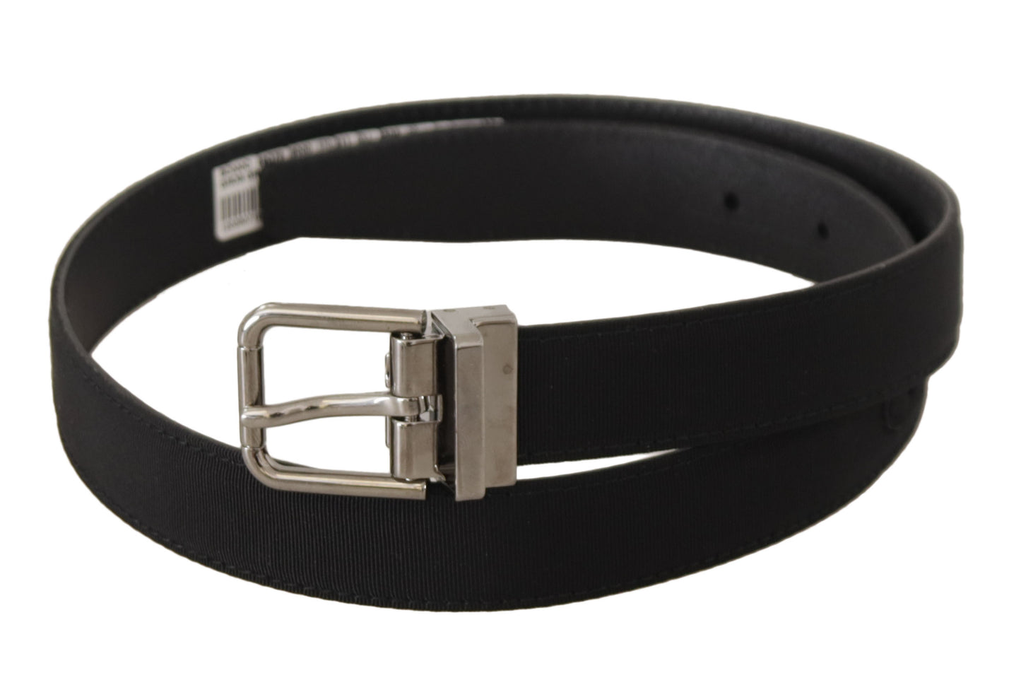 Dolce & Gabbana Elegant Black Canvas & Leather Belt Dolce & Gabbana