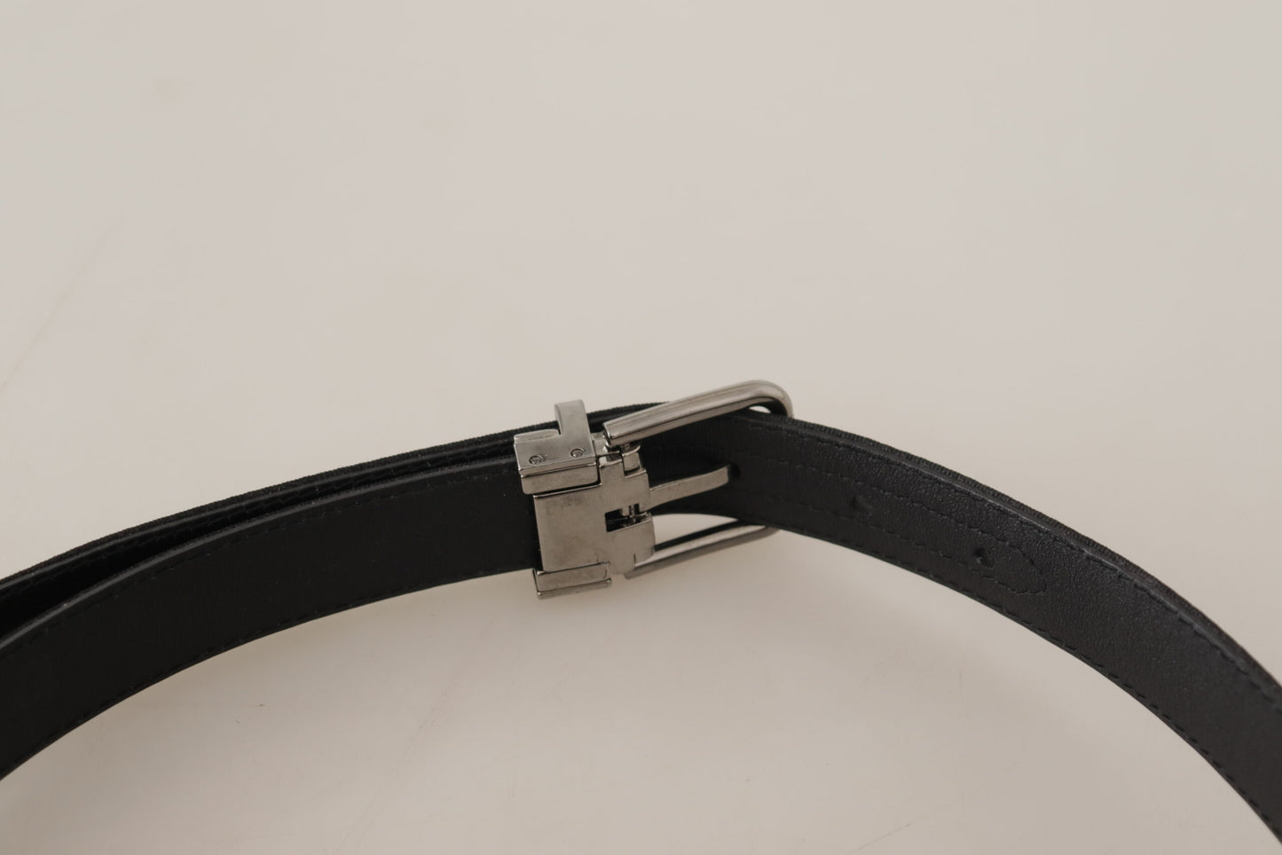 Dolce & Gabbana Elegant Black Canvas & Leather Belt Dolce & Gabbana