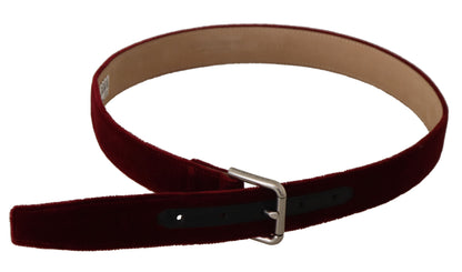 Dolce & Gabbana Elegant Velvet Logo Engraved Belt Dolce & Gabbana